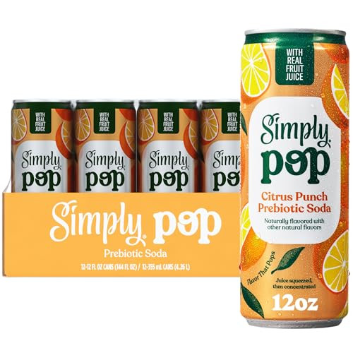 12-Pack 12-Oz Simply POP Prebiotic Soda (Citrus Punch)