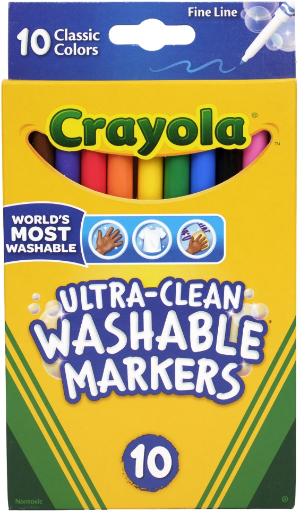 Crayola Ultra-Clean Classic Fine Line Marker 10-Count