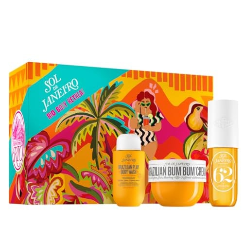 Sol de Janeiro Rio Body Retreat Gift Set with 5 fl oz. Bum Bum Cream, 3 fl oz. Body Wash, and 3 fl oz. Perfume Mist Deal
