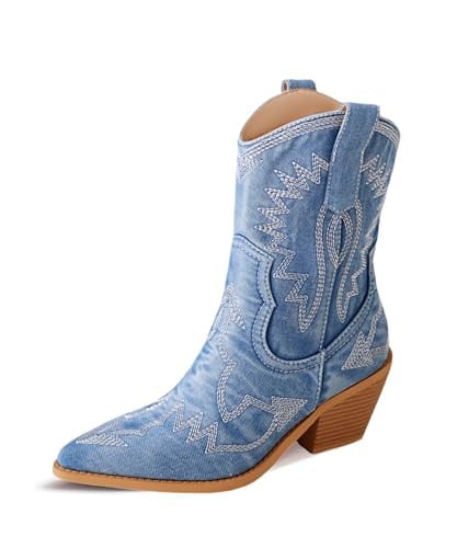 Denim Blue Cowboy Boot