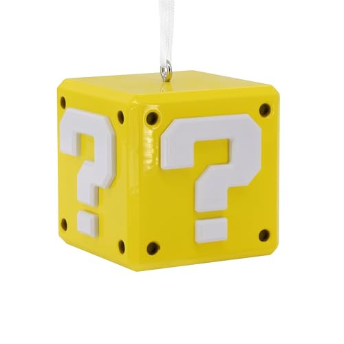 Hallmark Nintendo Super Mario Question Block Metal Tree Ornament