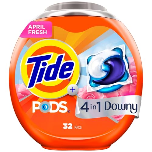 Tide PODS Laundry Detergent Downy April Fresh 4 x 32-Count