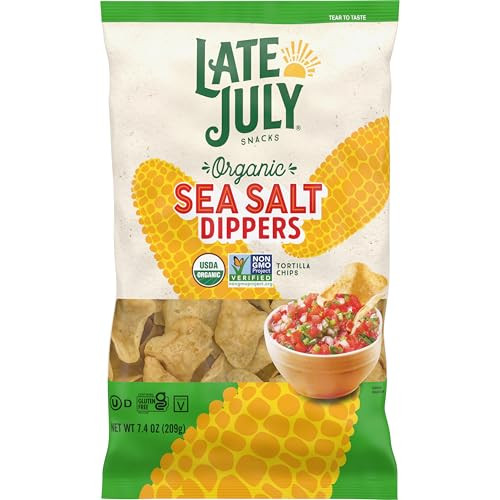Late July Organic Tortilla Chips 7.4-Oz (Sea Salt Dippers)