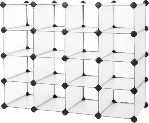 SONGMICS Shoe Rack with 16 Cubes