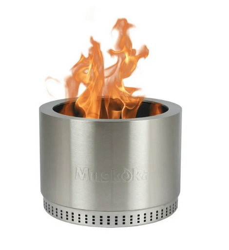 Muskoka 19.5" Stainless Steel Smokeless Wood Burning Fire Pit