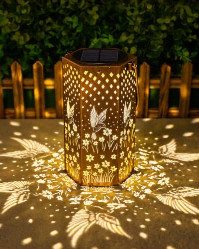 Eandisom Hummingbird Solar Hanging Lantern
