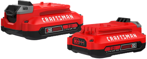 CRAFTSMAN V20 2-Pack 2.0 Ah Lithium-ion Battery