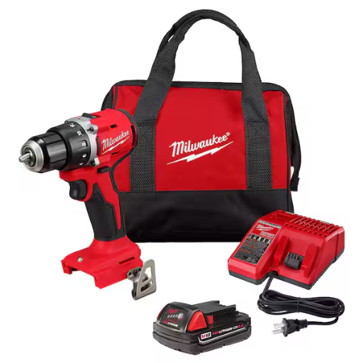 Milwaukee M18 1/4" Compact Brushless Impact Drill Kit w/ 2Ah Battery