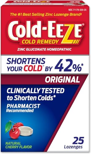 Cold-EEZE Original Natural Cherry Zinc Lozenges 25 Count 3-Pack Deal