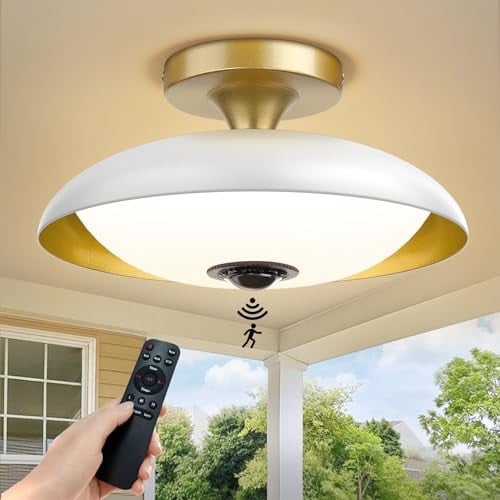 Outdoor Motion Sensor Ceiling Light 12" 24W Dimmable 2700K-6000K Deal