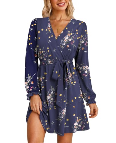 OFEEFAN V Neck Belted Wrap Dresses - Many Options  Deal