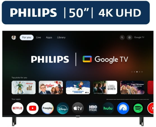 Philips 50" 4K UHD LED Google Smart TV