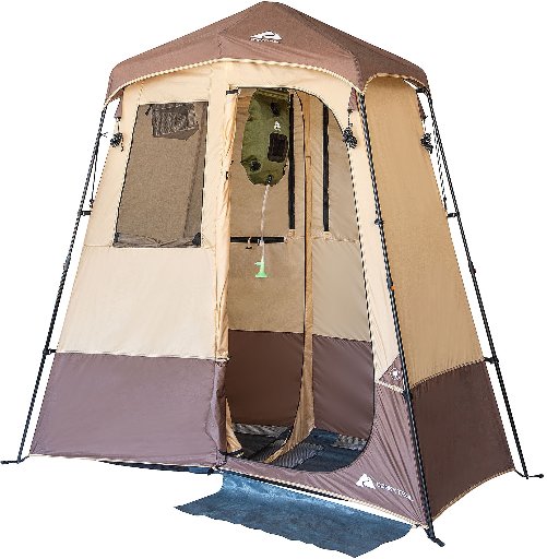 Ozark Trail 2-Room Shower & Utility Tent with 5-Gallon Water Container