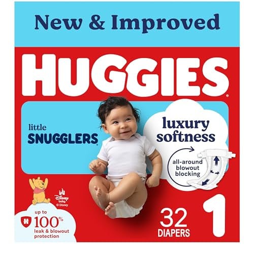 Huggies Little Snugglers Baby Diapers Size 1, 32 Count Deal
