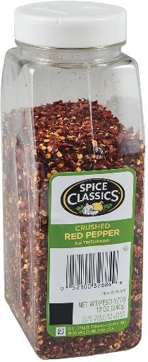 Spice Classics Crushed Red Chili Pepper Flakes 6-Pack 12-Oz