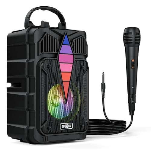 Portable Wireless Speaker with Voice Control and RGB Multi-Color Rhythm Lights