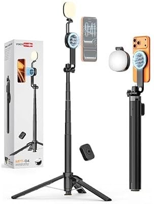 USKEYVISION Magnetic Tripod for iPhone with Magnetic Lights & Remote Vlogging Kit Deal