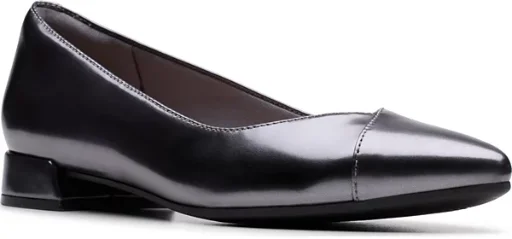 Clarks Women's Natalyn Wish Pointed Toe Flats (Dark Pewter Metallic) Deal