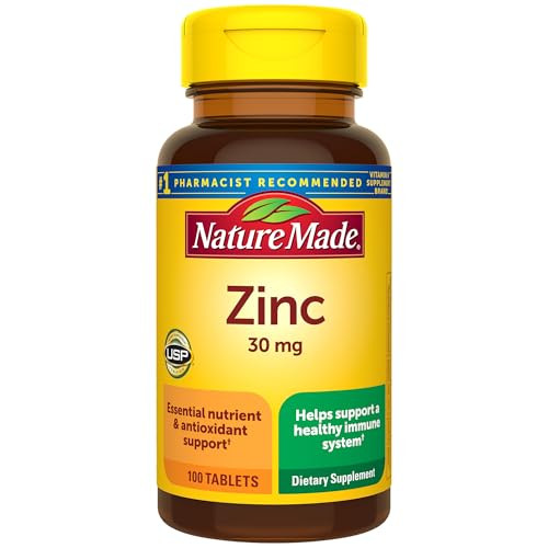 Nature Made Zinc Tablets, 30 MG, 100 Count