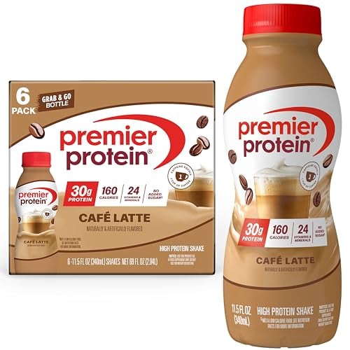 6-Pack 11.5-Oz Premier Protein 30g High Protein Shake (Cafe Latte)