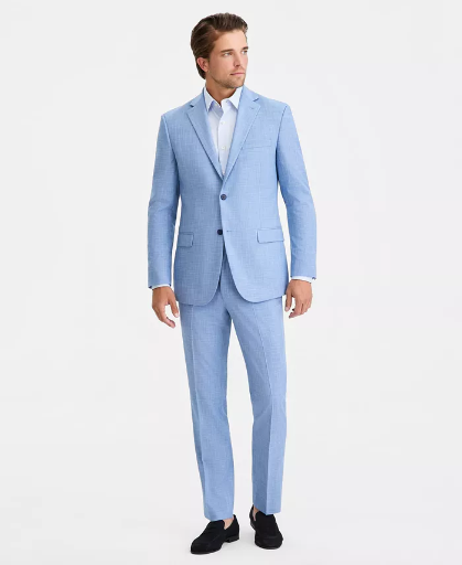 DKNY Men's 2-Piece Modern-Fit Suit (Light Blue)