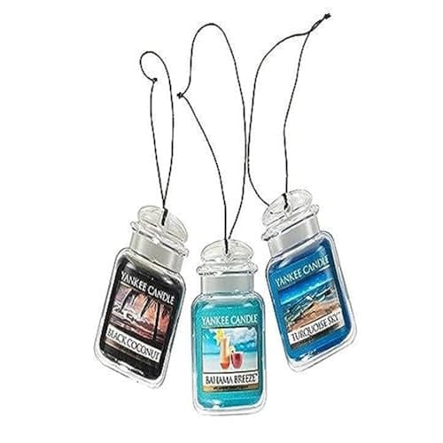 Yankee Candle Car Jar Ultimate 3-Pack, Bahama Breeze, Black Coconut, Turquoise Sky Deal