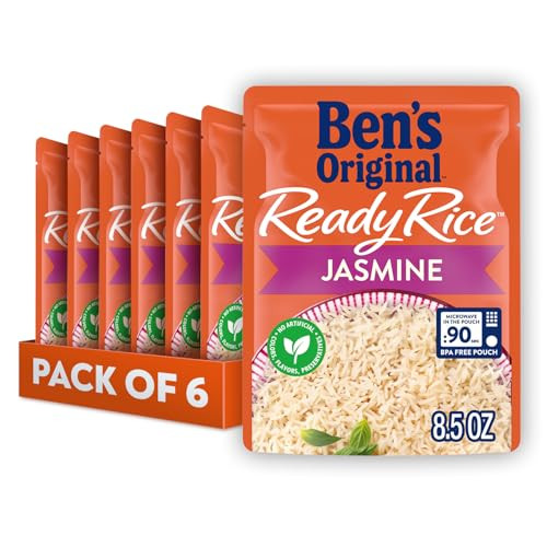 BEN'S ORIGINAL Ready Rice Jasmine Rice 8.5 OZ Pouch (Pack of 6)