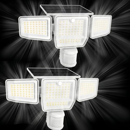 Solar Flood Lights Outdoor 6000LM 2-Pack