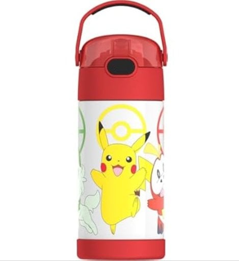 Thermos Funtainer 12-Oz Stainless Steel Vacuum Insulated Straw Bottle (Pokemon)