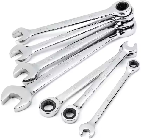 Husky 7-Piece Ratcheting Combination Wrench Set (SAE and Metric)