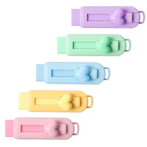 Retractable Pencil Erasers 5-Pack Deal