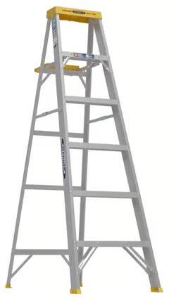 Werner 6 ft. H Aluminum Step Ladder Type I 250 lb. cap.