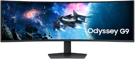 Samsung 49" Odyssey G95C DQHD 240Hz VA Curved Gaming Monitor + 24" Monitor
