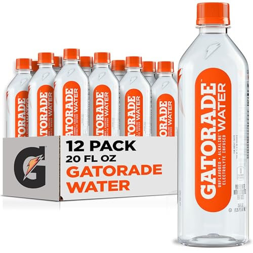 (Prime Deal) Gatorade Water, Unflavored, 20 Fl Oz (Pack of 12)