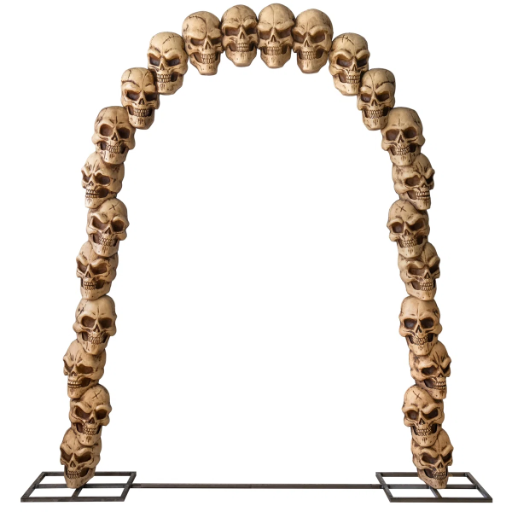 7.2' Halloween Outdoor Skull Archway Scary Giant Skeleton Decor
