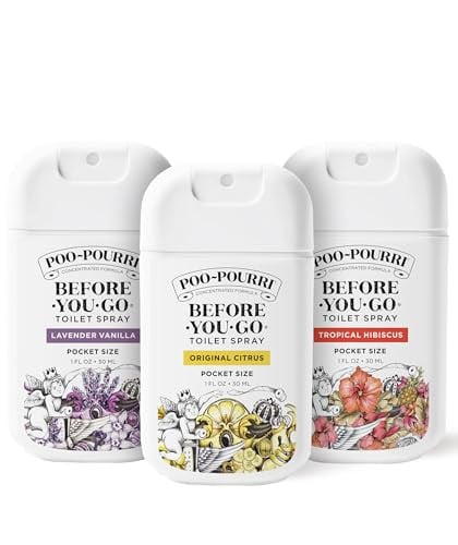 Poo-Pourri Before-You-Go Pocket Toilet Spray, 1 Fl Oz Spring Variety 3 Pack