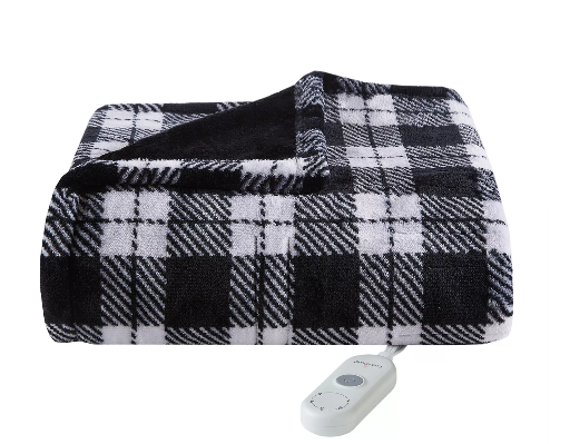 Cuddl Duds Plush Heated Throw Blanket w/ 5 Custom Heat Settings