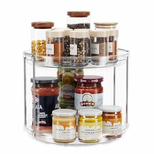 2-Tier LAMU 9.25" Lazy Susan Turntable Organizer Deal