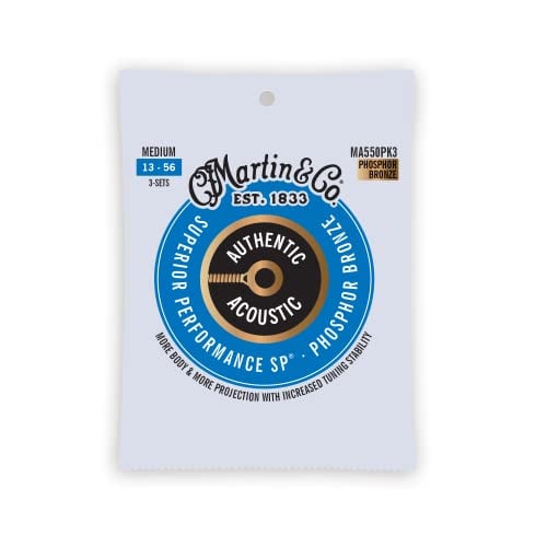 Martin Authentic Acoustic Guitar Strings 3-Pack 92/8 Medium