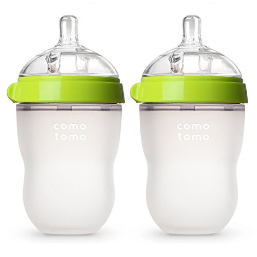Comotomo 2-Count 8-Oz Baby Bottles (Green)
