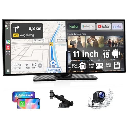 LAMTTO 11" Wireless Carplay Screen w/ Apps & Backup Camera Deal