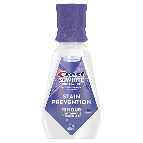 Crest 3D White Brilliance Stain Prevention Whitening Mouthwash 16oz