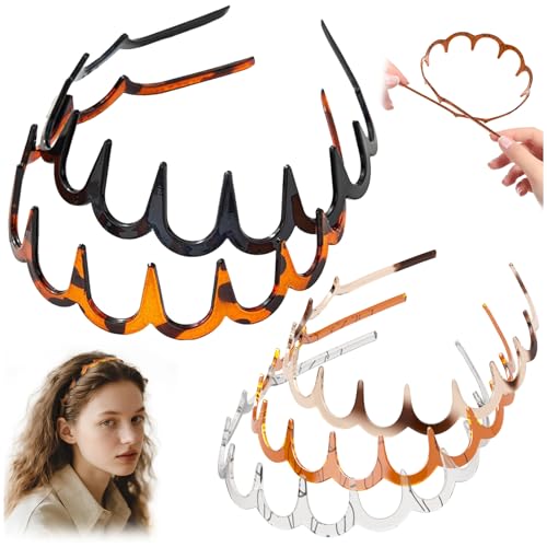 HJKLIUT U-Shape Comb Hair Headbands 5-Pack Deal