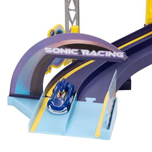 Sonic The Hedgehog E-Stadium Track Set with 1:64 Die Cast Vehicle