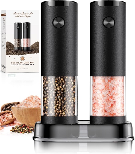 Electric Salt and Pepper Mill Grinder Set
