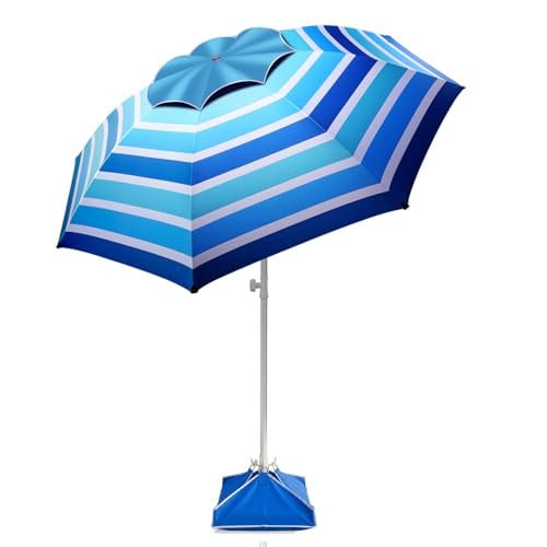 Fisqueen 8FT Large Beach Umbrella with Level 7 Wind Resistance Deal