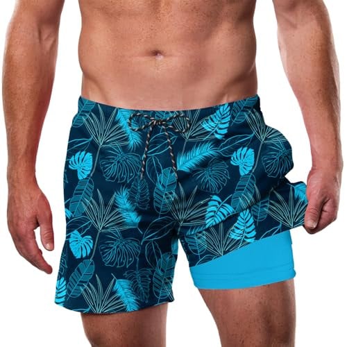 Mens Swim Trunks with Compression Liner Deal