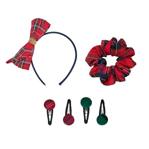 Scunci by Conair Tartan Bow Headband, Barrette, and Scrunchi Set 3-Pack