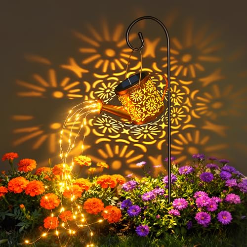 Solar Watering Can Lights Outdoor Waterproof Garden Decor