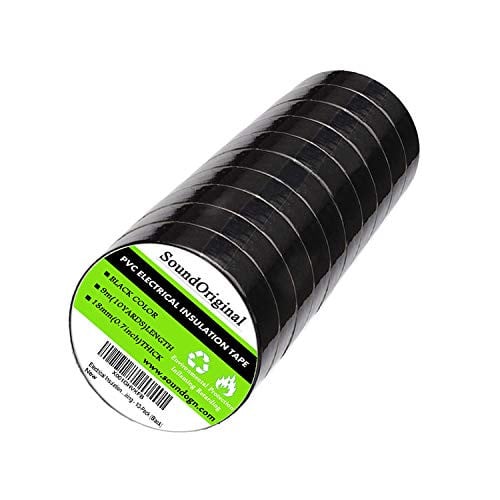 SoundOriginal Black Electrical Tape 10-Count 30ft x 0.7" Deal